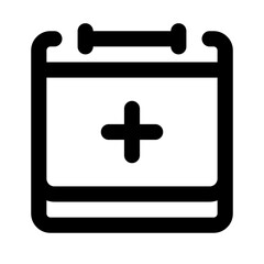 Add Schedule Simple Line Icon. Single icon, line vector icon