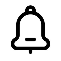 Bell Simple Line Icon. Single icon, line vector icon