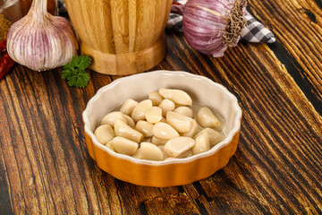 Tasty aroma marinated garlic cloves
