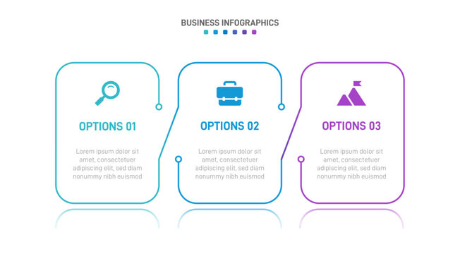 Horizontal progress bar featuring 3 arrow-shaped elements, symbolizing three six stages of business strategy and progression. Clean timeline infographic design template. Vector for presentation