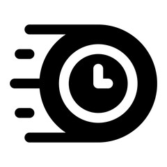 Fast Simple Glyph Icon. Single icon, glyph vector icon