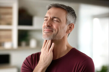 Naklejka premium Neck And Throat Pain