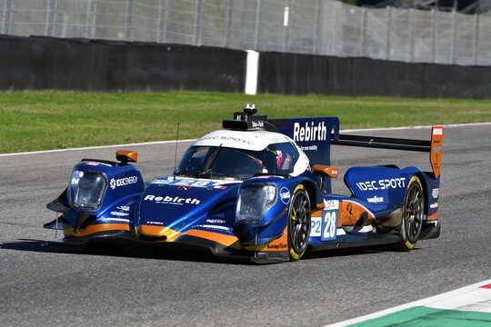 Scarperia, Italy - September 29th 2024: Oreca 07 Gibson of team IDEC SPORT drive by PINO-DE GERUS-VAN UITERT in action during 4h of Mugello.