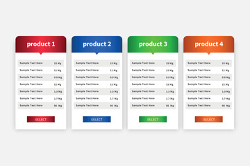 clean simple pricing table template for website