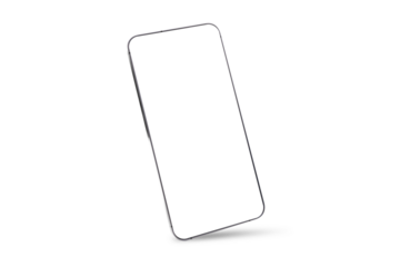 Smartphone mockup blank screen isolated