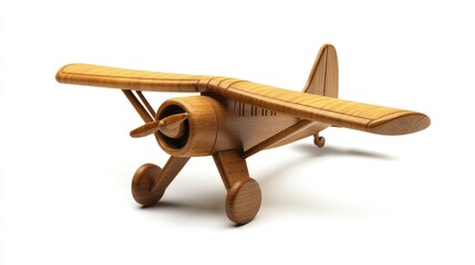 Vintage Wooden Airplane Toy: A Retro Collectible for Travel Enthusiasts and Antique Lovers
