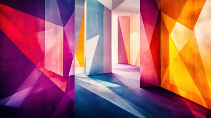 Vibrant Geometric Soft Light Modern Background