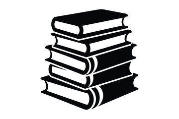 Stacked books vector illustration, education and learning