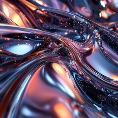 3D abstract pattern red black spiral design