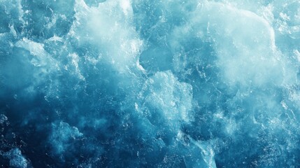 Winter Ice Textures in Soft Light Landscape