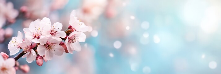 Fototapeta premium a close up of a flower on a tree branch