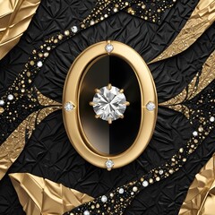 Gold and black combination with diamond textures