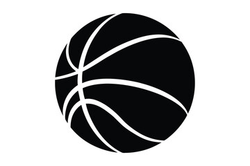 Basketball Ball Icons, Isolated Basketball Symbols in Black, Vector Illustration.