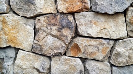 Obraz premium Close-up texture of rough stone surface showcasing natural imperfections and color variations, perfect for backgrounds in architecture and nature-related designs