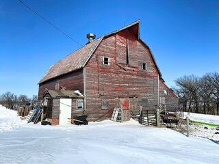 A century year old midwest livestock barn