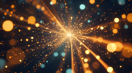 A conceptual image of light beams converging at a central point symbolizing focus and key connections.