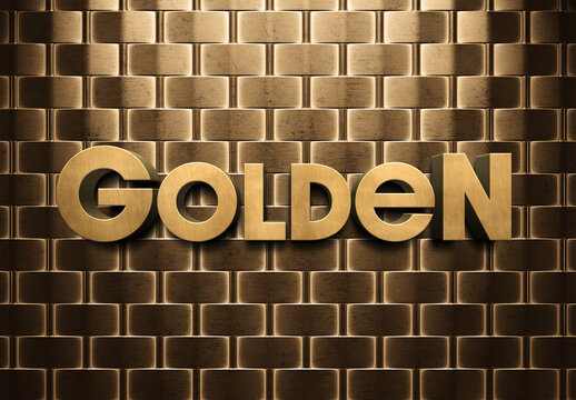 Luxurious Bold Gold Text Effect Mockup