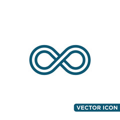 Minimalist Infinity Icon Design Template 