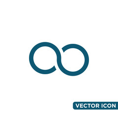 Minimalist Infinity Icon Design Template 