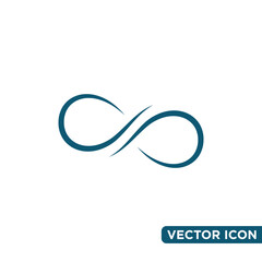 Minimalist Infinity Icon Design Template 