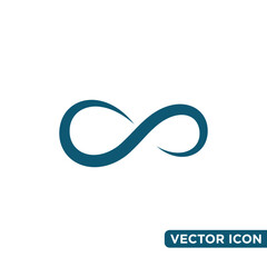 Obraz premium Minimalist Infinity Icon Design Template 
