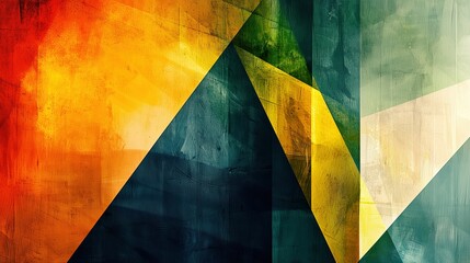 Dynamic composition merging geometry and fluid forms, with bold colors, melting textures, and reflective highlights