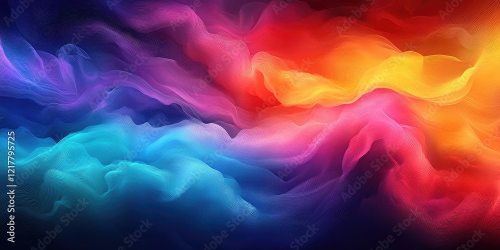 Poster vibrant abstract waves of color creating a dynamic and energetic visual effect.