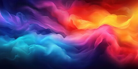 Obraz premium Vibrant abstract waves of color creating a dynamic and energetic visual effect.