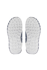 Sole white polyurethane sneaker on a white background. Bottom sports shoes polyester	
