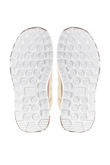 Sole white polyurethane sneaker on a white background. Bottom sports shoes polyester	
