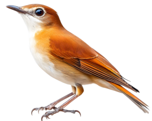 Rufous hornero isolated on white background as transparent. PNG. AI GENERATED