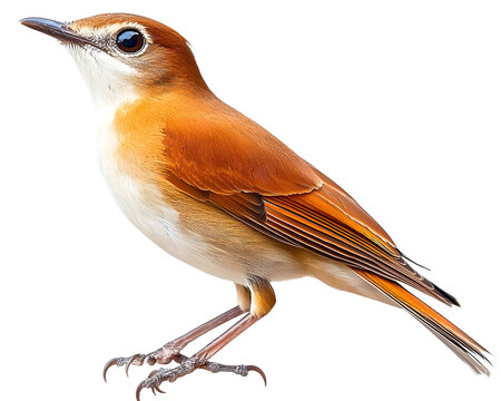 Rufous hornero isolated on white background as transparent. PNG. AI GENERATED