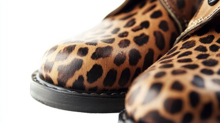 Trendy Shoes with Playful Leopard Print Motifs
