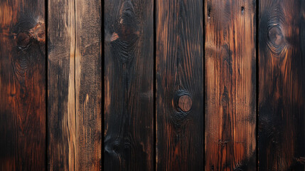 Obraz premium Rugged Dark Brown Oak Wood Texture Featuring Deep Knots, Uneven Surfaces, and Rich Mahogany Tones, Offering a Hard-Worn Rustic Appeal with Strong, Earthy Undertones