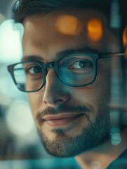 Professional Business Man with Glasses and Beard