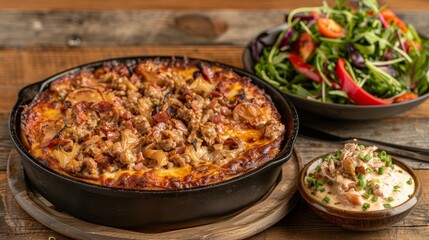 Savor the iconic chicago skyline while indulging in a mouthwatering deep dish pizza feast