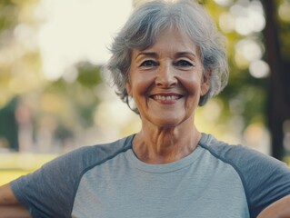 Fitness-Centered Elderly Woman