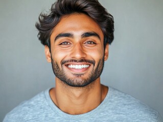 Obraz premium Happy Man's Smile Portrait