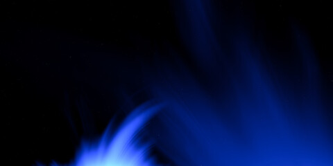 Abstract blue light energy flow on black background