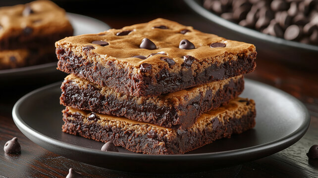 Irresistible layers of chocolate delight in ultimate brookie squares