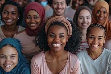 Obraz premium Capturing Joy: A Multicultural Portrait of Success and Happiness