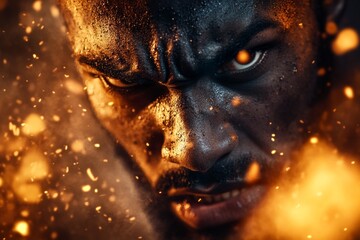 A close-up of a player angry expression during a heated argument in a sports match, their face intense and voice raised