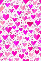 ロマンチックなシームレスパターン, バレンタインデー用, ギフトラッピング, デジタルアート, ウェディングデザイン, カード作成, ファッションプリント, 壁紙デザイン, 装飾アイテム, パーティーデコレーション, テキスタイルパターン.







