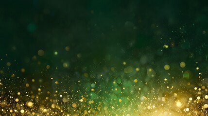 Radiant Green Abstract Design with Shimmering Light Effects