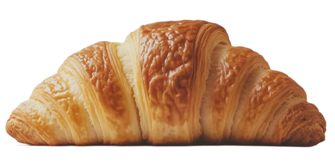 A croissant isolated on a transparent background