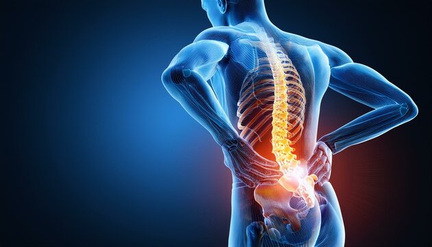 Lower back pain anatomy illustration