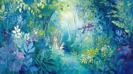 Gentle Patterns in a Colorful Garden Landscape