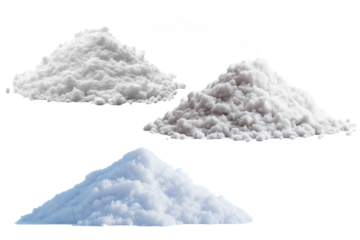 Set of piles of snow, cut out