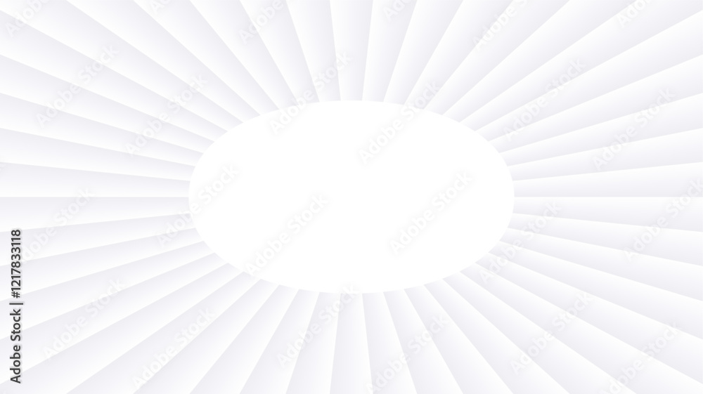 Poster Abstract white background with 3d lines pattern, symmetrical striped vector background for business presentation.