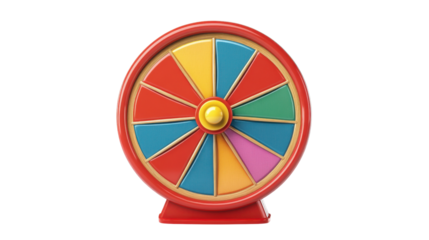 Fortune wheel color on transparent background